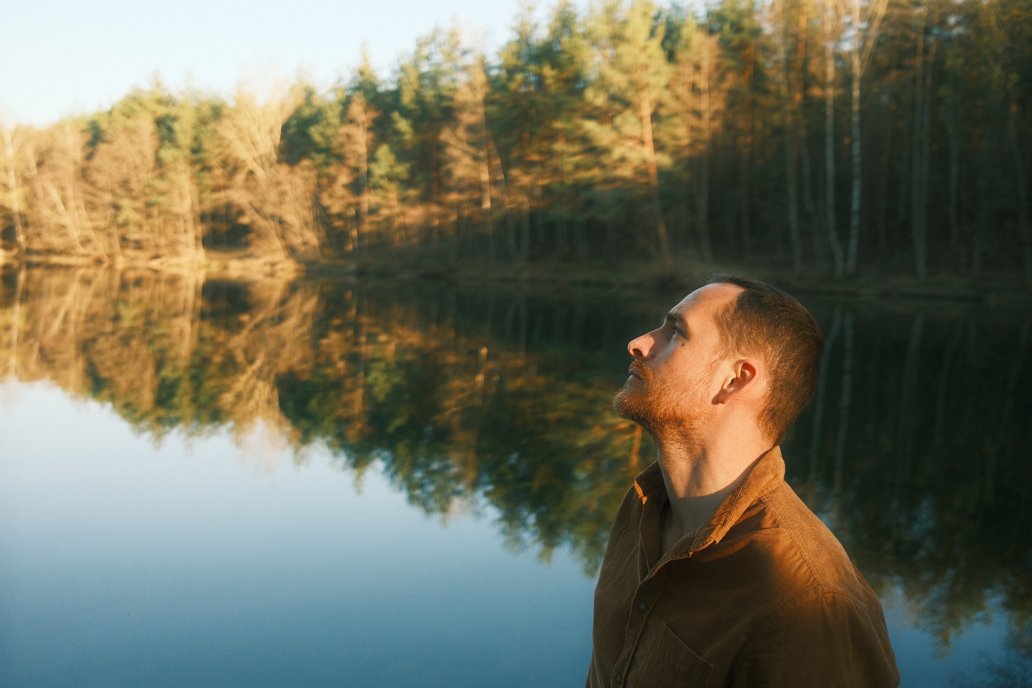 Michael Lane by the lake