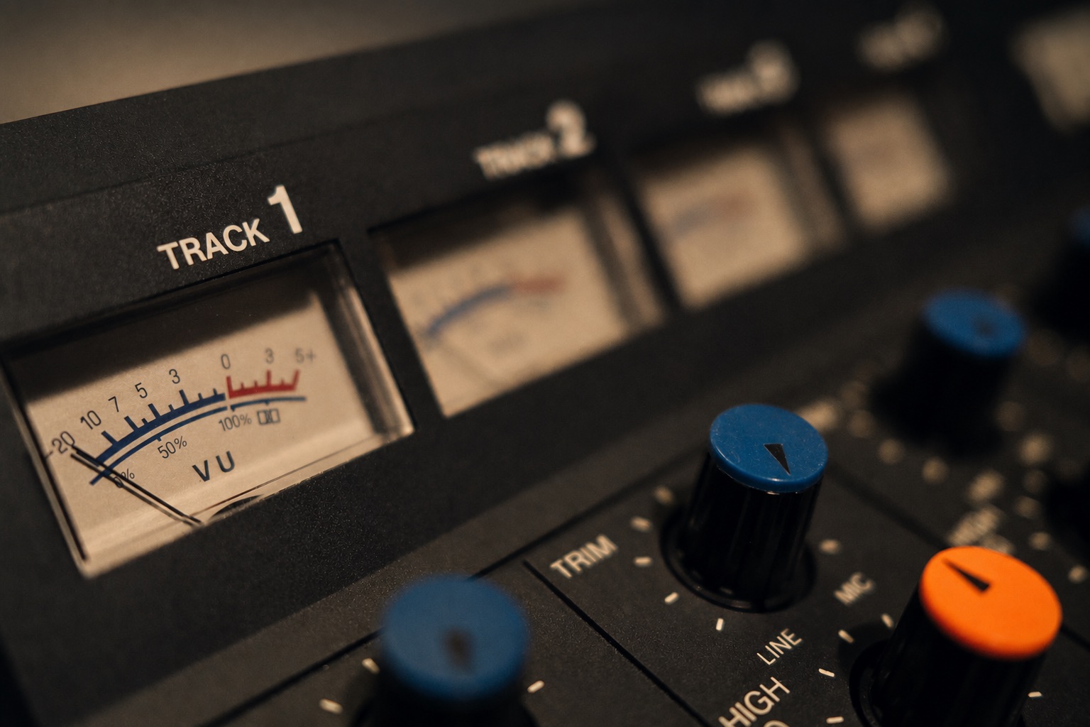 VU Meter eines Multitrack Recorders